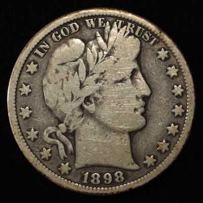 1898-O BARBER HALF DOLLAR VG/F