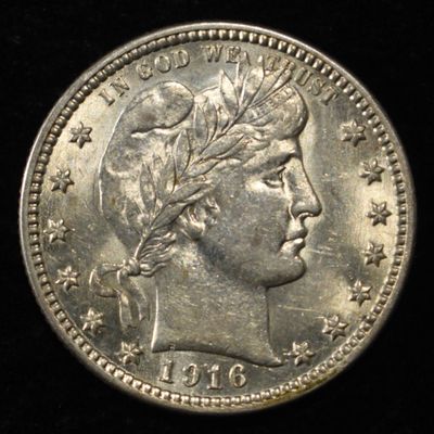 1916 BARBER QUARTER CH BU