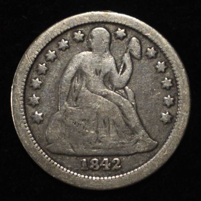 1842-O LIBERTY SEATED DIME VG