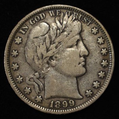1899 BARBER HALF DOLLAR VF
