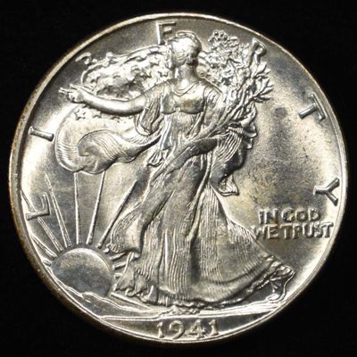 1941-D WALKING LIBERTY HALF DOLLAR CH BU