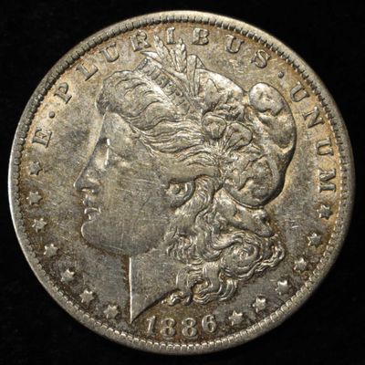 1886-O MORGAN DOLLAR XF/AU