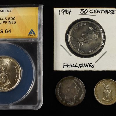PHILIPPINES SILVER COIN LOT ASW .91