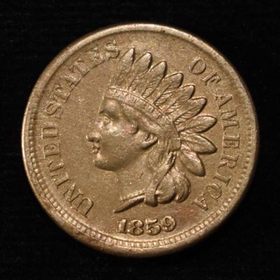 1859 INDIAN CENT AU/BU