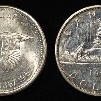 (2) $1 CANADIAN 80% SILVER