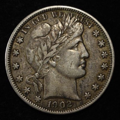 1902 BARBER HALF DOLLAR XF