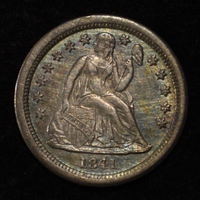 1841-O SEATED LIBERY DIME BU NICE TONE