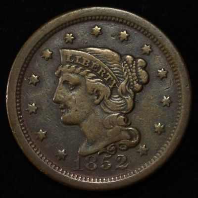 1852 LARGE CENT XF