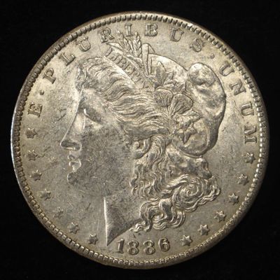 1886-O MORGAN DOLLAR AU