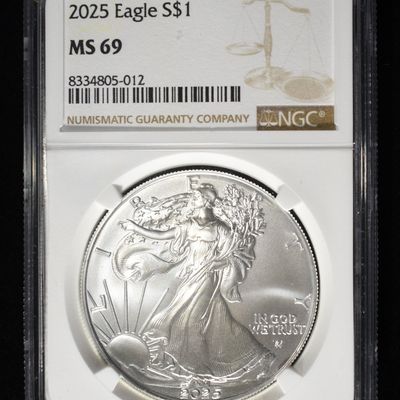 2025 AMERICAN SILVER EAGLE NGC MS69