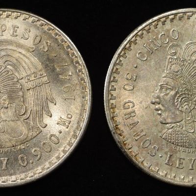 1947 & 1948 90% CINCO PESOS ASW 1.736