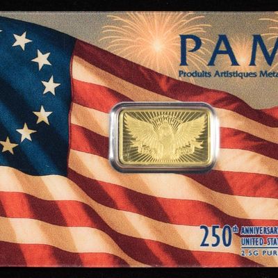 2.5 G PAMP .9999 GOLD BAR