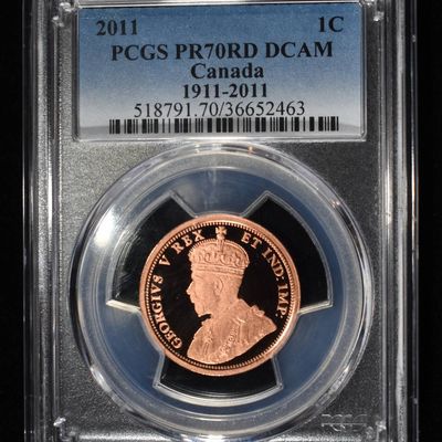 2011 CANADA 1C PCGS PR70RD DCAM
