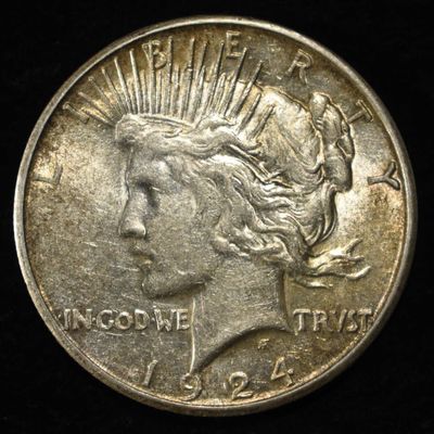 1924-S PEACE DOLLAR CH AU