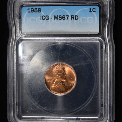 1958 WHEAT CENT ICG MS67 RD