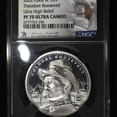 2022 COOK ISLANDS ROOSEVELT NGC PF70 ULTRA CAMEO