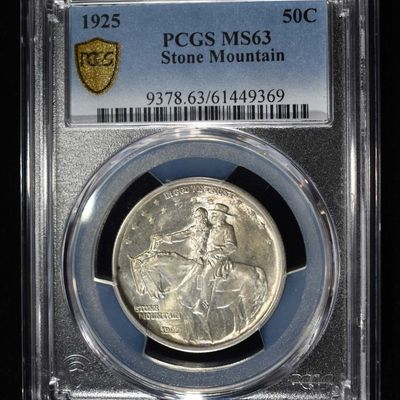 1925 50C COMMEM STONE MOUNTAIN PCGS MS63