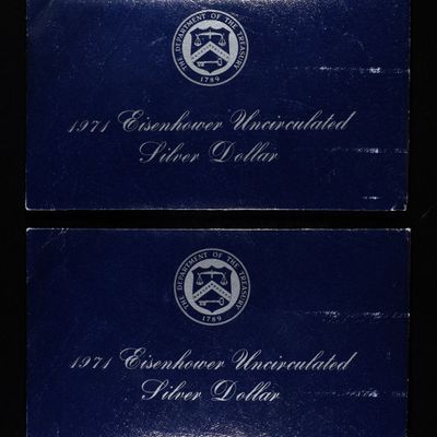 (2) 1971 EISENHOWER UNC SILVER DOLLARS