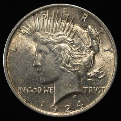 1924 PEACE DOLLAR AU/BU