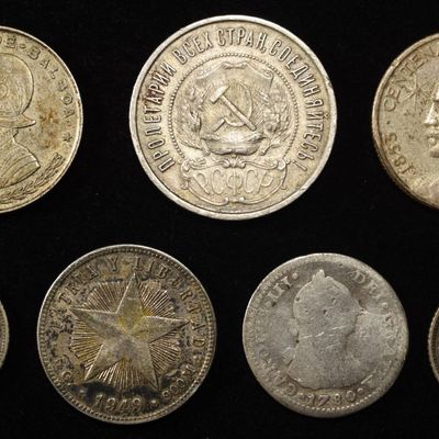 MIXED FOREIGN 90% SILVER COIN LOT ASW 1.03