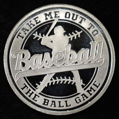 BASEBALL 1 OZ .999 SILVER ROUND