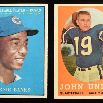 TOPPS FOOTBALL 1958 #22 & BASEBALL 1961 #485 CARDS