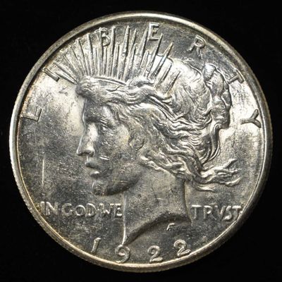 1922-S PEACE DOLLAR AU/BU