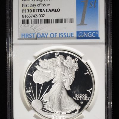 2024 W AMERICAN SILVER EAGLE PF 70 ULTRA CAMEO NGC