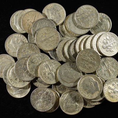 (50) 90% SILVER ROOSEVELT DIMES