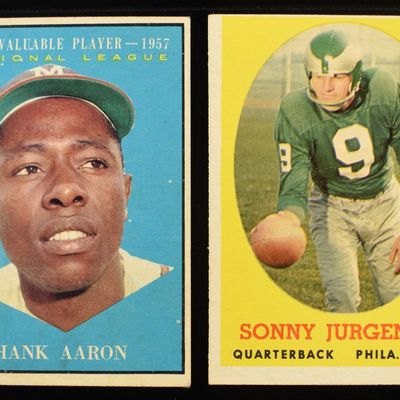 TOPPS FOOTBALL 1958 #90 & BASEBALL 1961 #484 CARDS