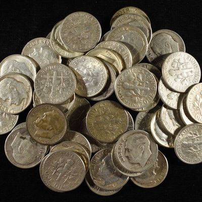 (50) 90% SILVER ROOSEVELT DIMES