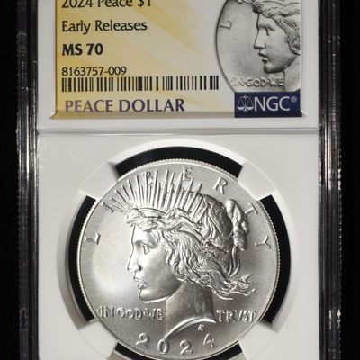 2024 PEACE DOLLAR NGC MS70 EARLY RELEASES