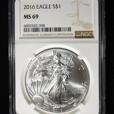 2016 AMERICAN SILVER EAGLE NGC MS69