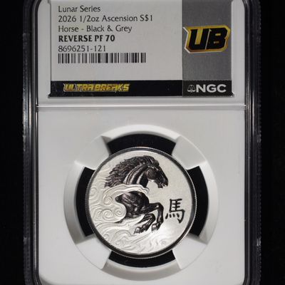 2026 ASCENSION 1/2 OZ SILVER HORSE NGC REV PF-70