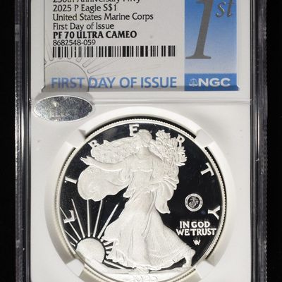 2025 W AMERICAN SILVER EAGLE PF 70 ULTRA CAMEO NGC