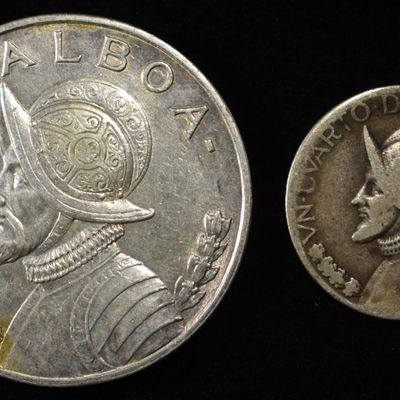 PANAMA SILVER COIN LOT 90% ASW .95