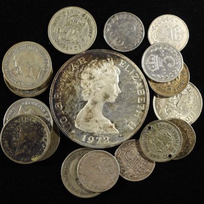 (17) UNITED KINGDOM SILVER COINS ASW 1.21