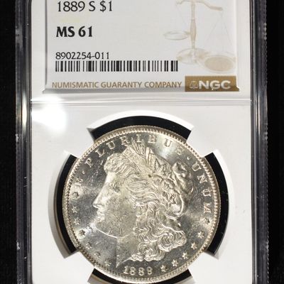 1889-S MORGAN DOLLAR NGC MS-61