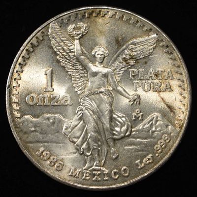 MEXICO 1 ONZA SILVER COIN .999