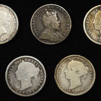 (7) 92.5% SILVER CANADIAN 10 CENTS