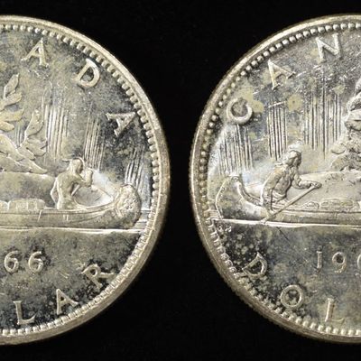 (2) 80% SILVER CANADIAN DOLLARS