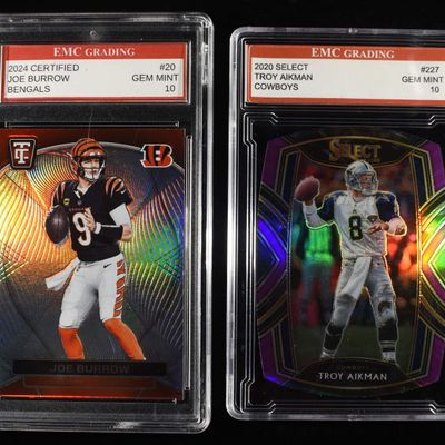 (2) EMC GRADING FOOTBALL CARDS