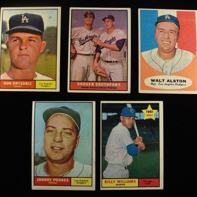 1961 TOPPS MLB  #260, #207, #136, #109 & #141
