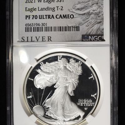 2021-W T-2 PROOF SILVER EAGLE NGC PF-70 ULTRA CAM