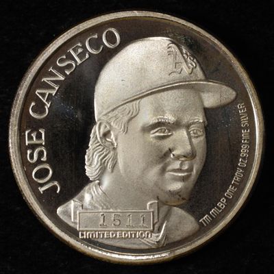 JOSE CANSECO 1 OZ .999 SILVER ROUND