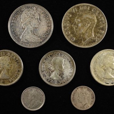 MIXED CANADIAN 80-92.5% SILVER