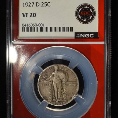 1927-D STANDING LIBERTY QUARTER NGC VF-20