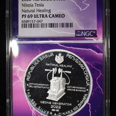 2022 SERBIA SILVER NIKOLA TESLA NGC PF-69 UCAM
