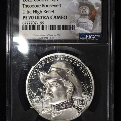2022 COOK ISLANDS ROOSEVELT  NGC PF-70 ULTRA CAM