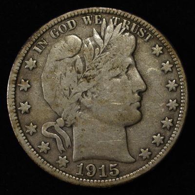 1915-D BARBER HALF DOLLAR FINE